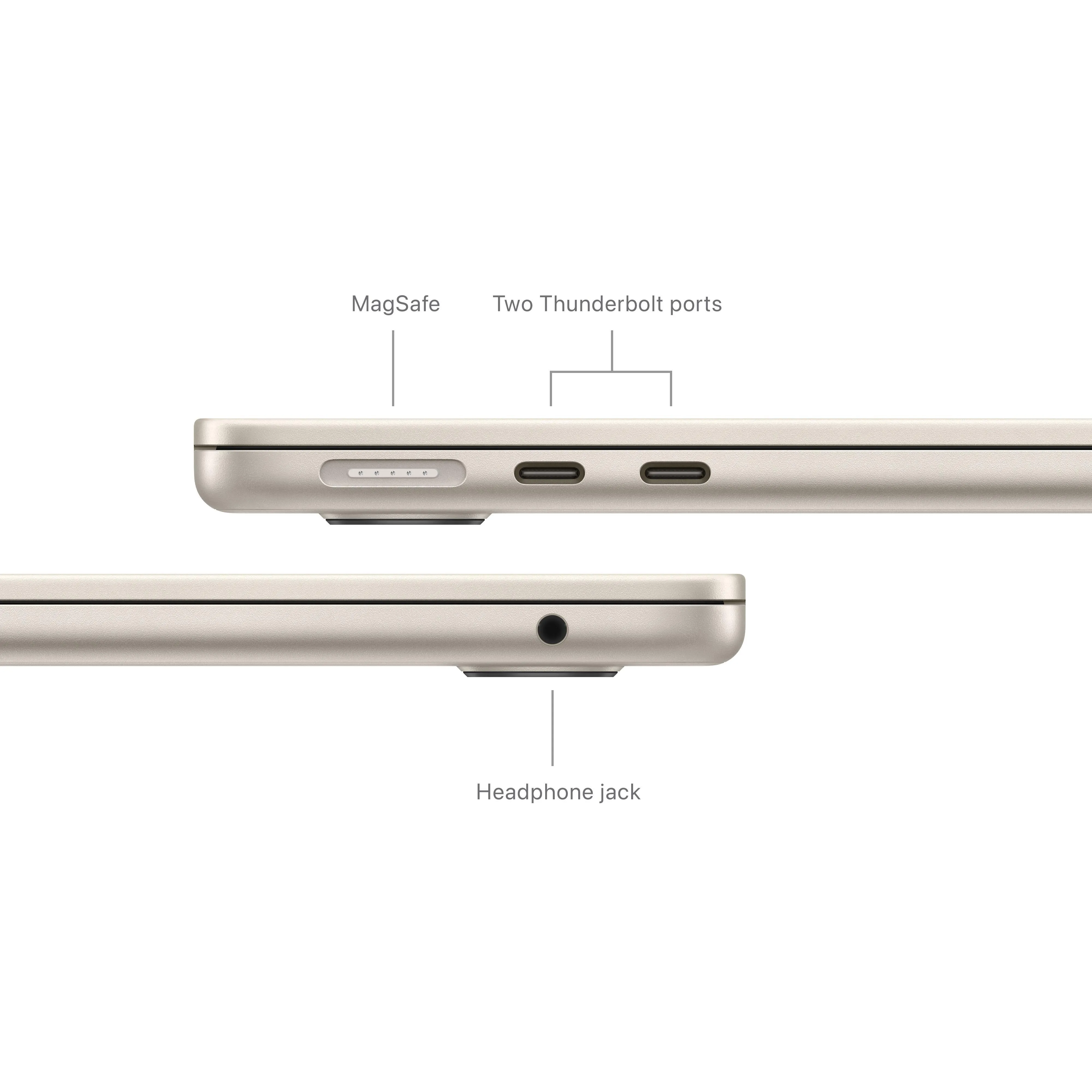 13-inch MacBook Air: Apple M3 chip with 8‑core CPU and 8‑core GPU, 256GB SSD - Starlight