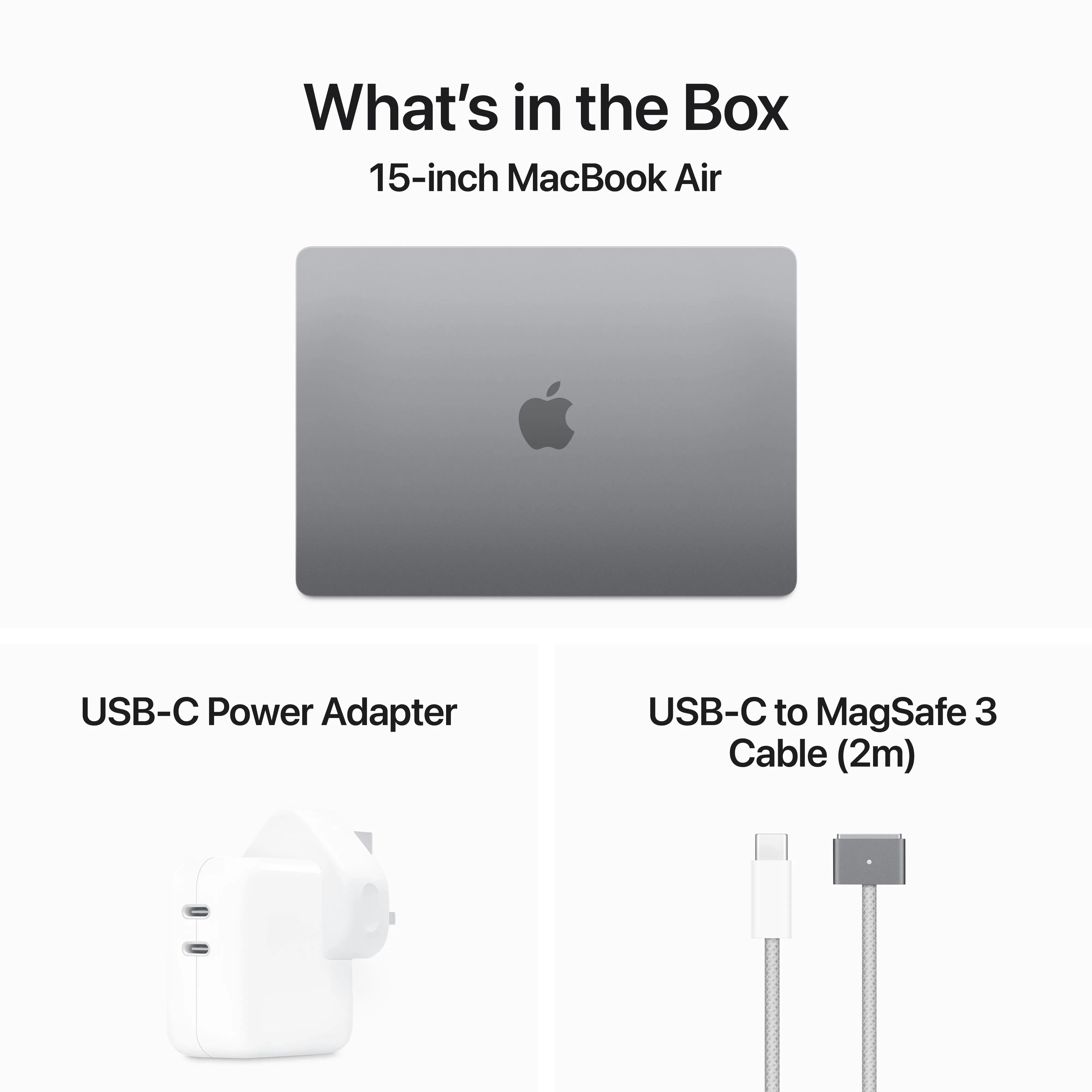 15-inch MacBook Air: Apple M3 chip with 8‑core CPU and 10‑core GPU, 512GB SSD - Space Grey