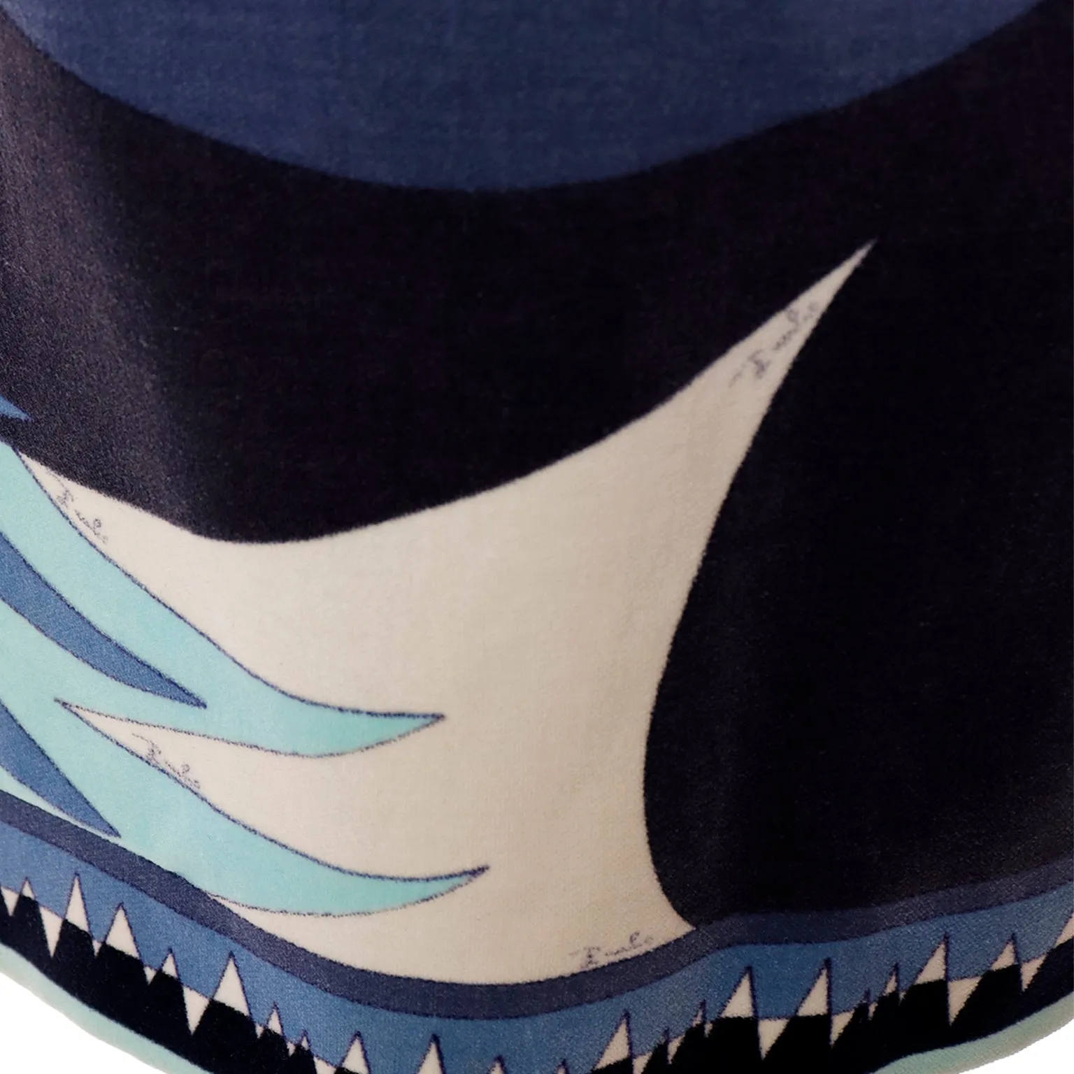 1960s Emilio Pucci Signature Print Blue & Black Velvet Dress