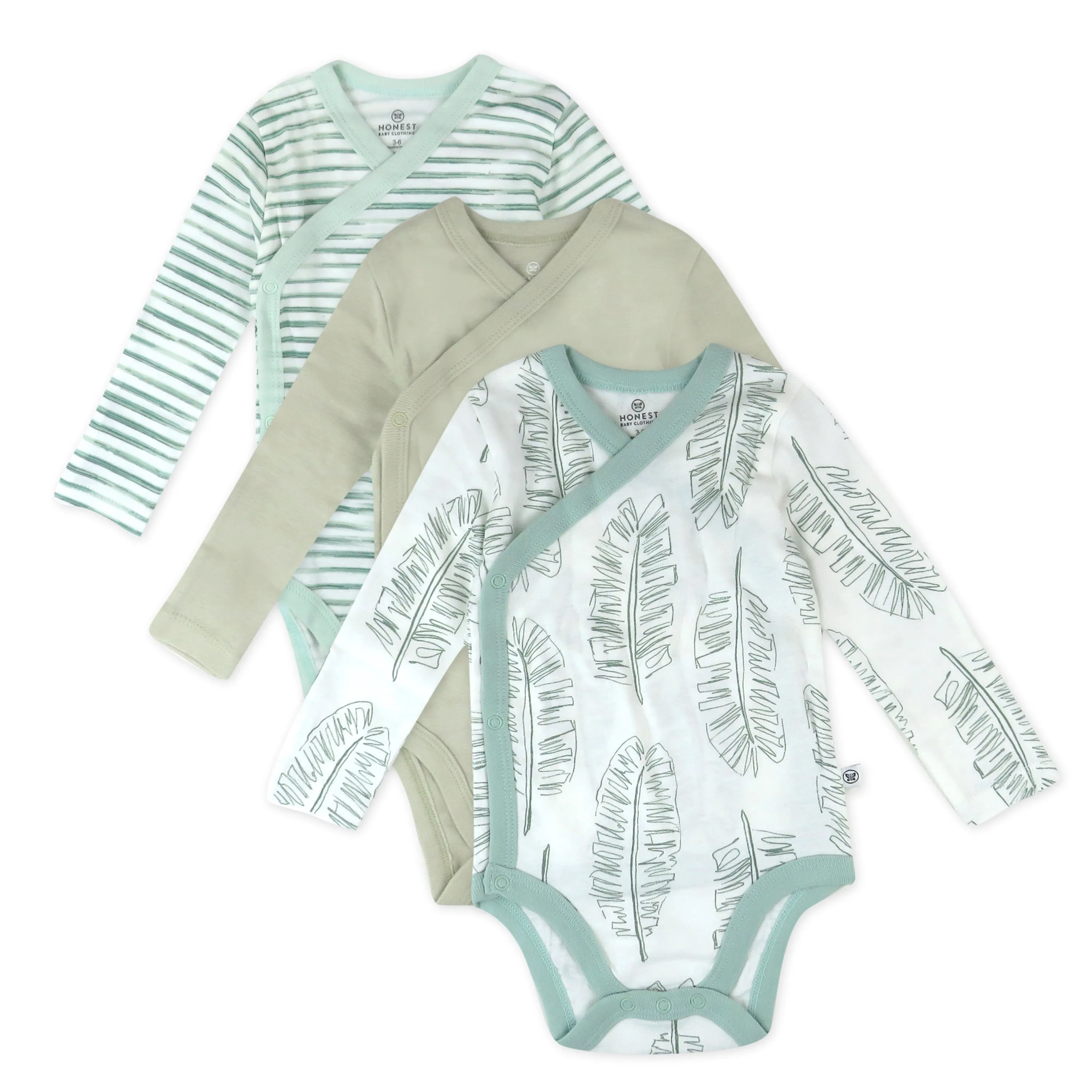 3-Pack Organic Cotton Long Sleeve Side-Snap Bodysuits