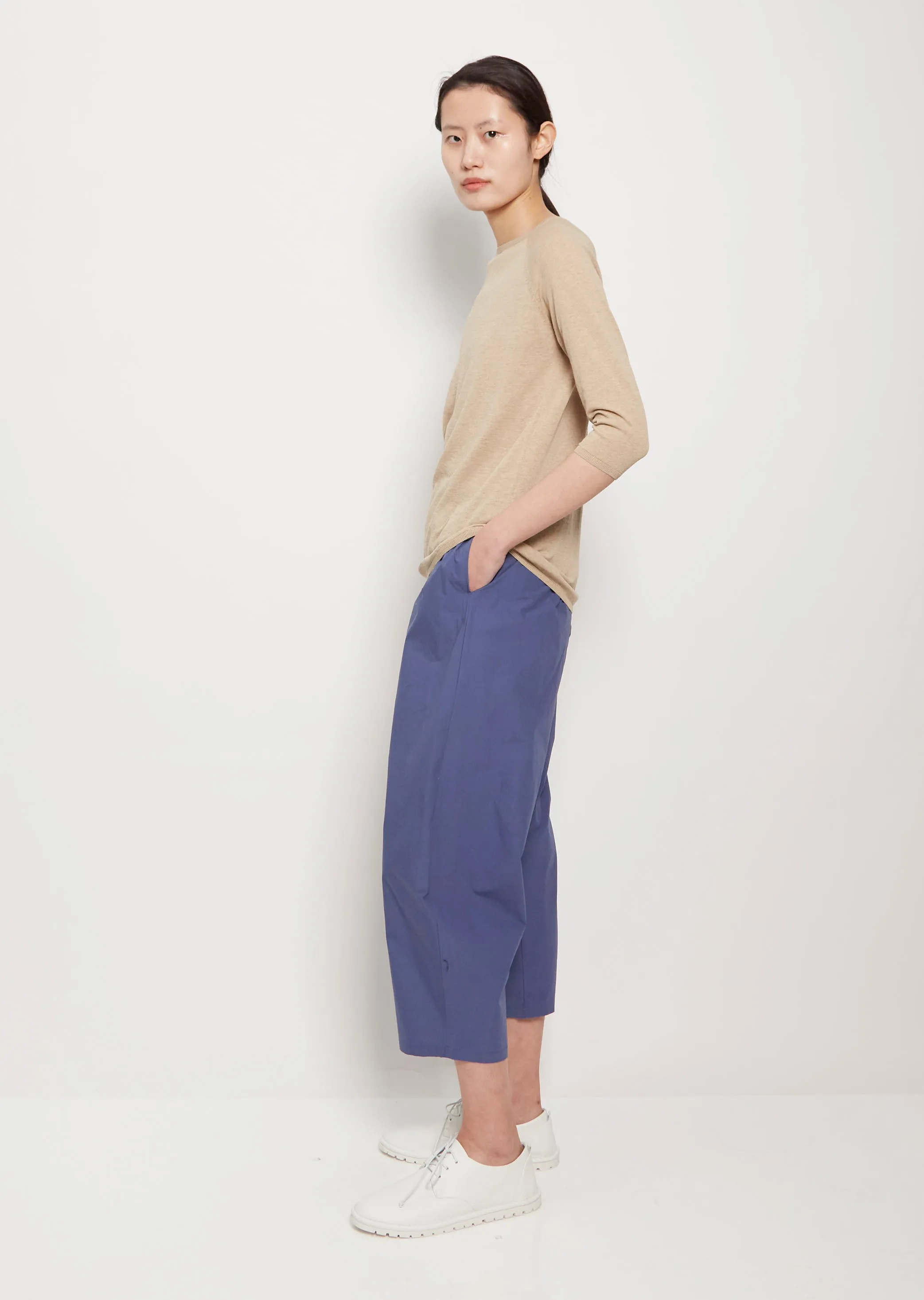 3/4 Sleeve Cotton Sweater - Sand