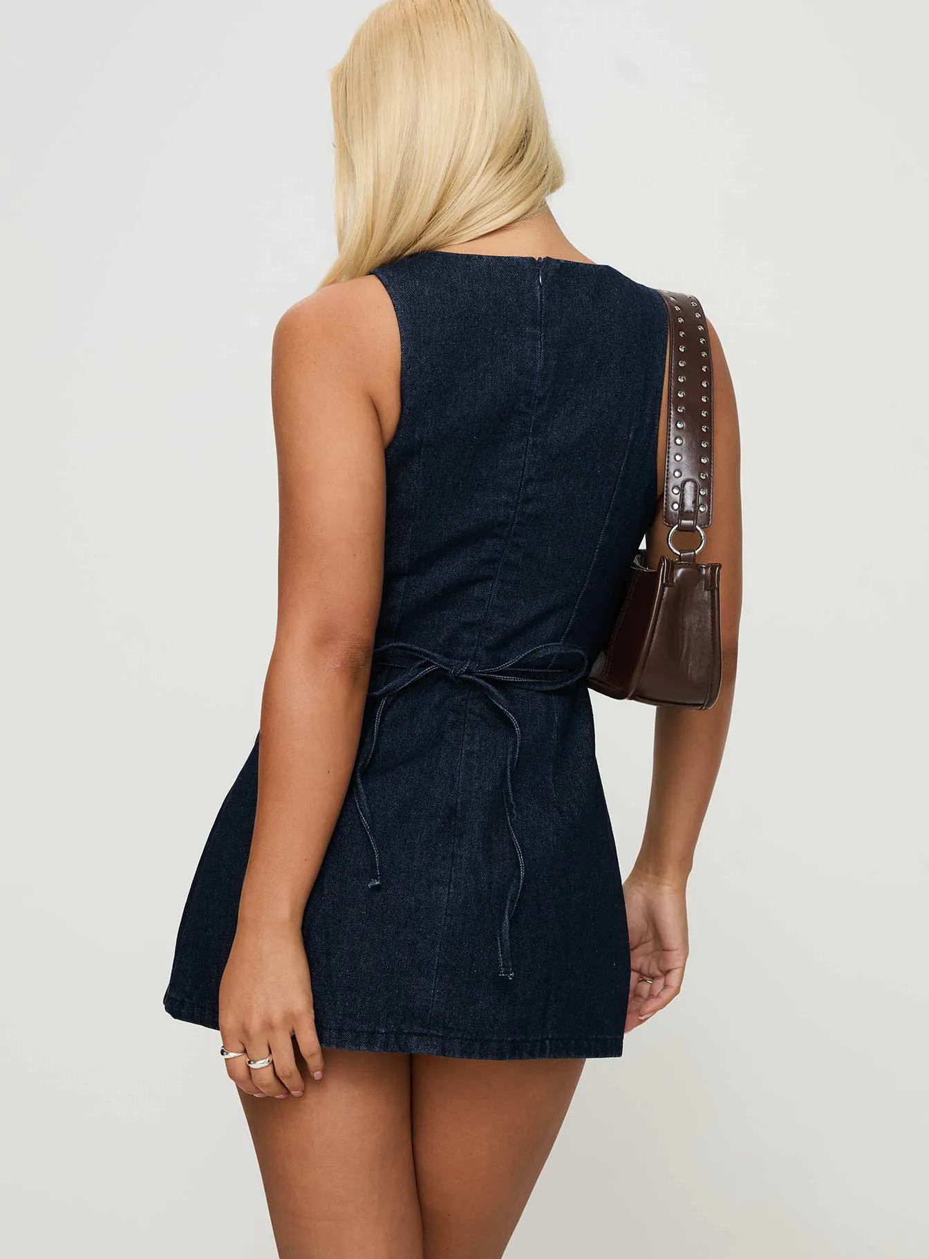 Ainsleigh Shift Denim Playsuit Mid Wash