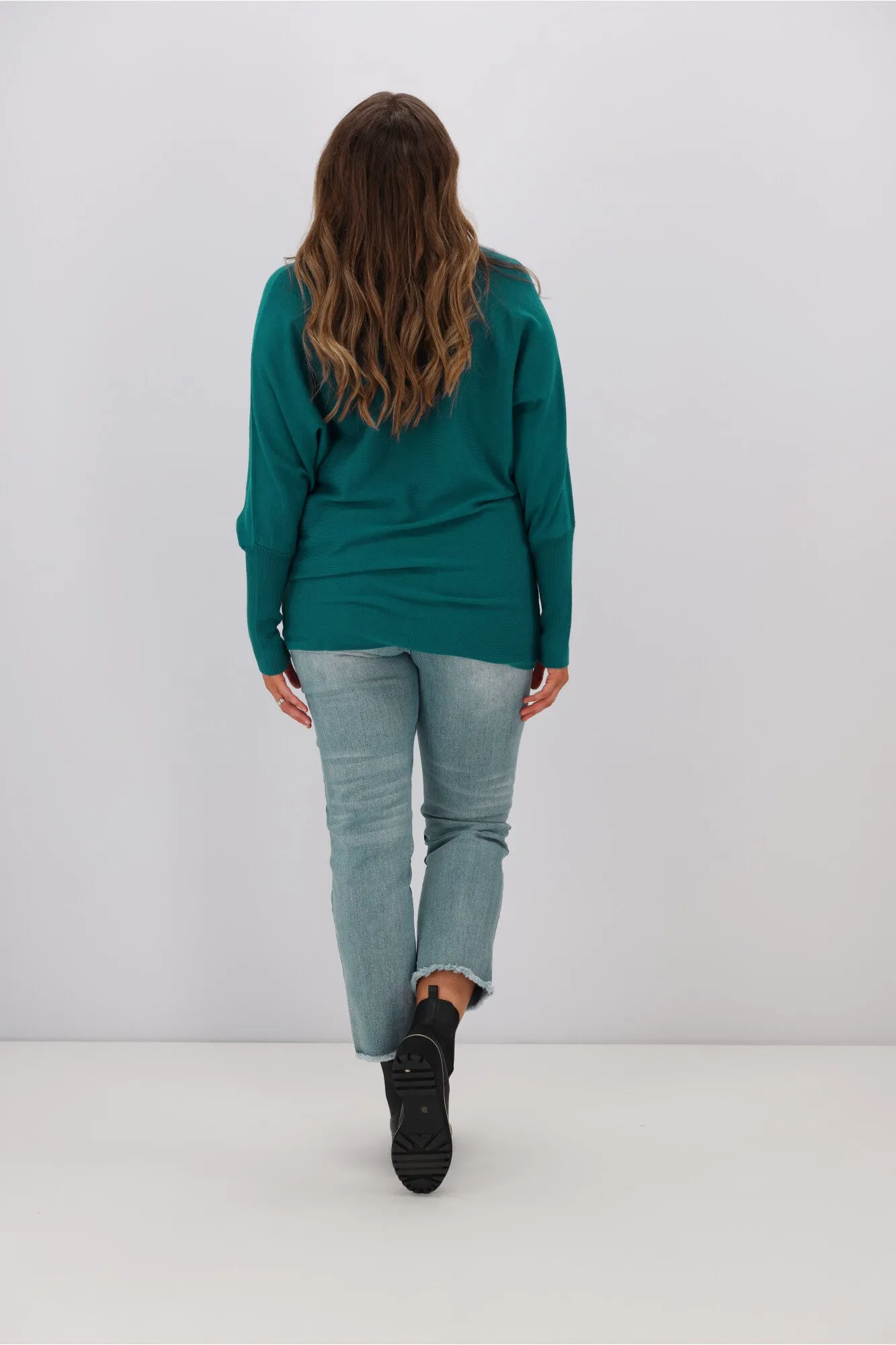 Alpine by Shine On Gigi Merino Batwing Top Teal