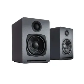 Audioengine A1 Home Music System Speakers with Blutetooth, Grey (Pair)