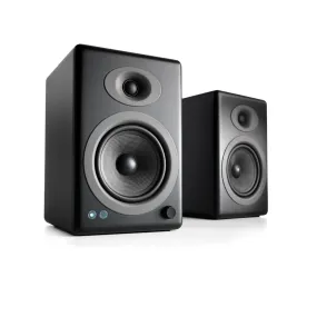 Audioengine A5  Wireless Bluetooth Powered Bookshelf Speakers, Satin Black (Pair)