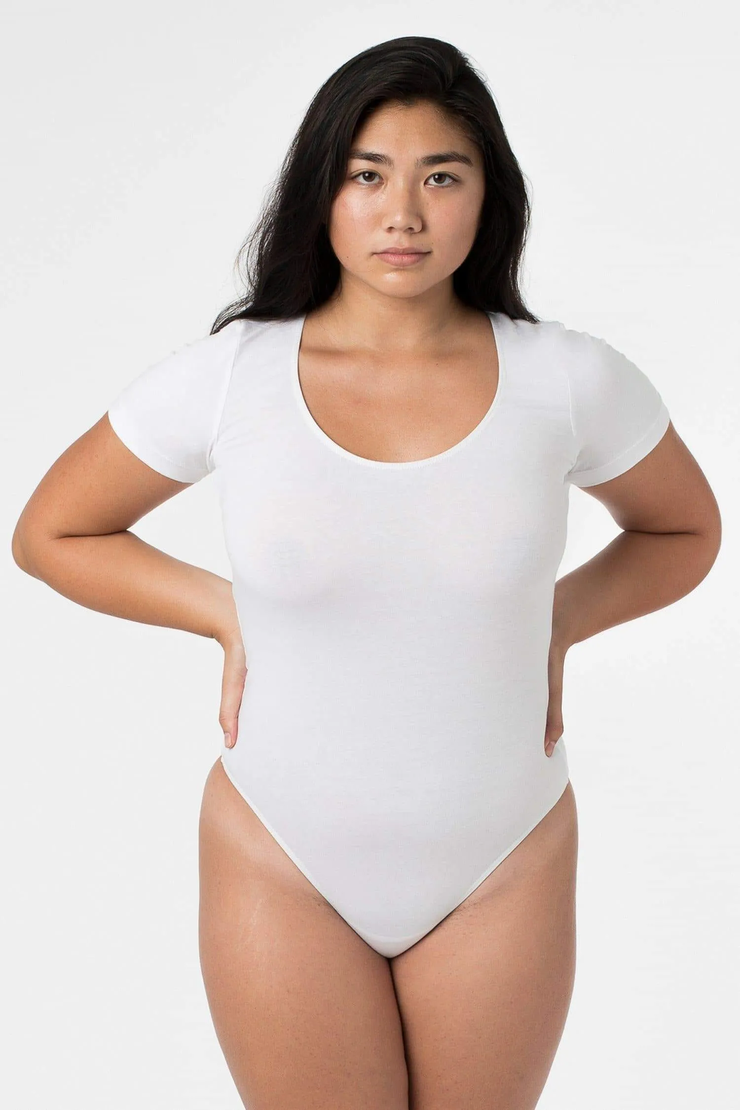 B115CTS - Short Sleeve Thong Bodysuit