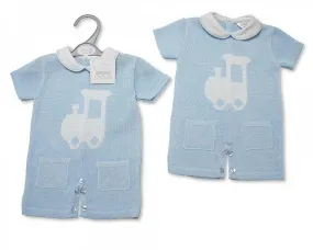 Baby Boys Knitted Romper - Train (NB-9 Months) Bw-10-076