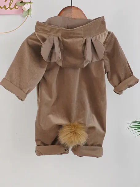 Baby Rowdy Rabbit Romper Jumpsuit Hooded Onesie