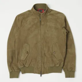 Baracuta G9 Suede Harrington Jacket - Bark