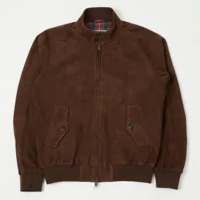 Baracuta G9 Suede Harrington Jacket - Chocolate