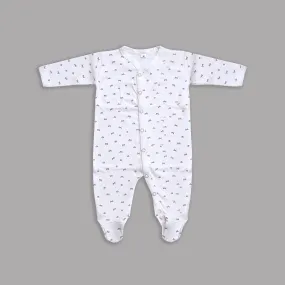 BC - Kids 'White' Organic Cotton Printed Romper BC445