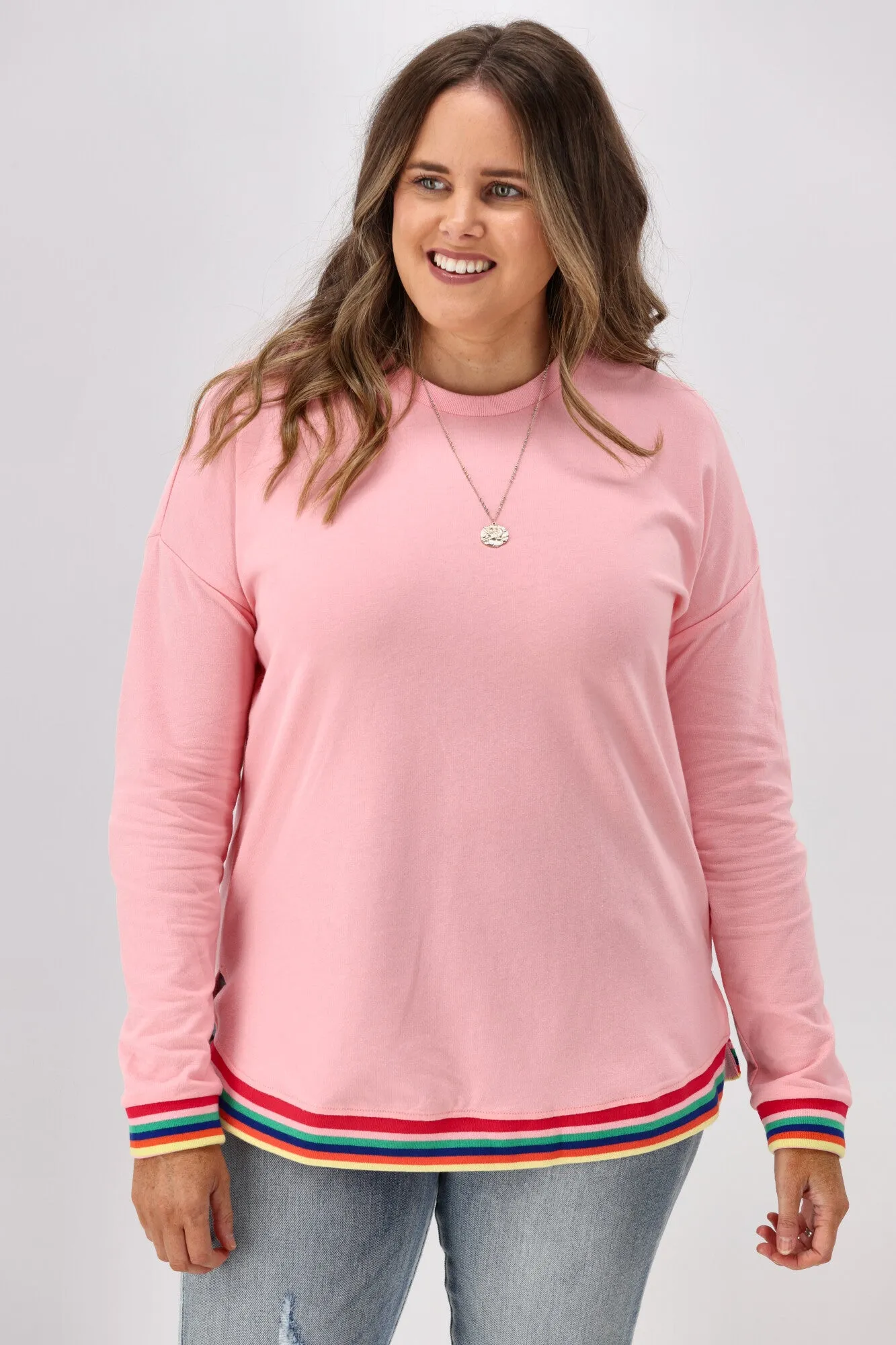 Betty Basics Lucy French Terry Sweat Baby Pink