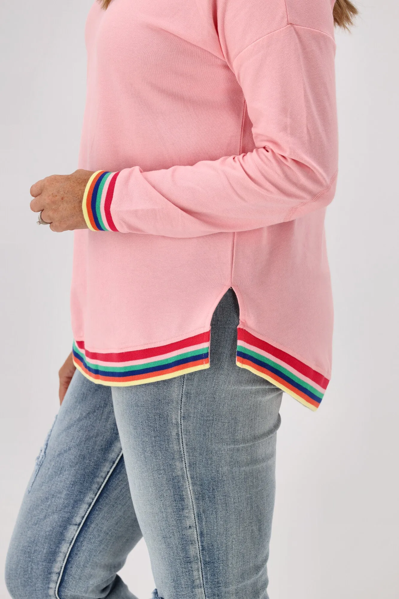 Betty Basics Lucy French Terry Sweat Baby Pink