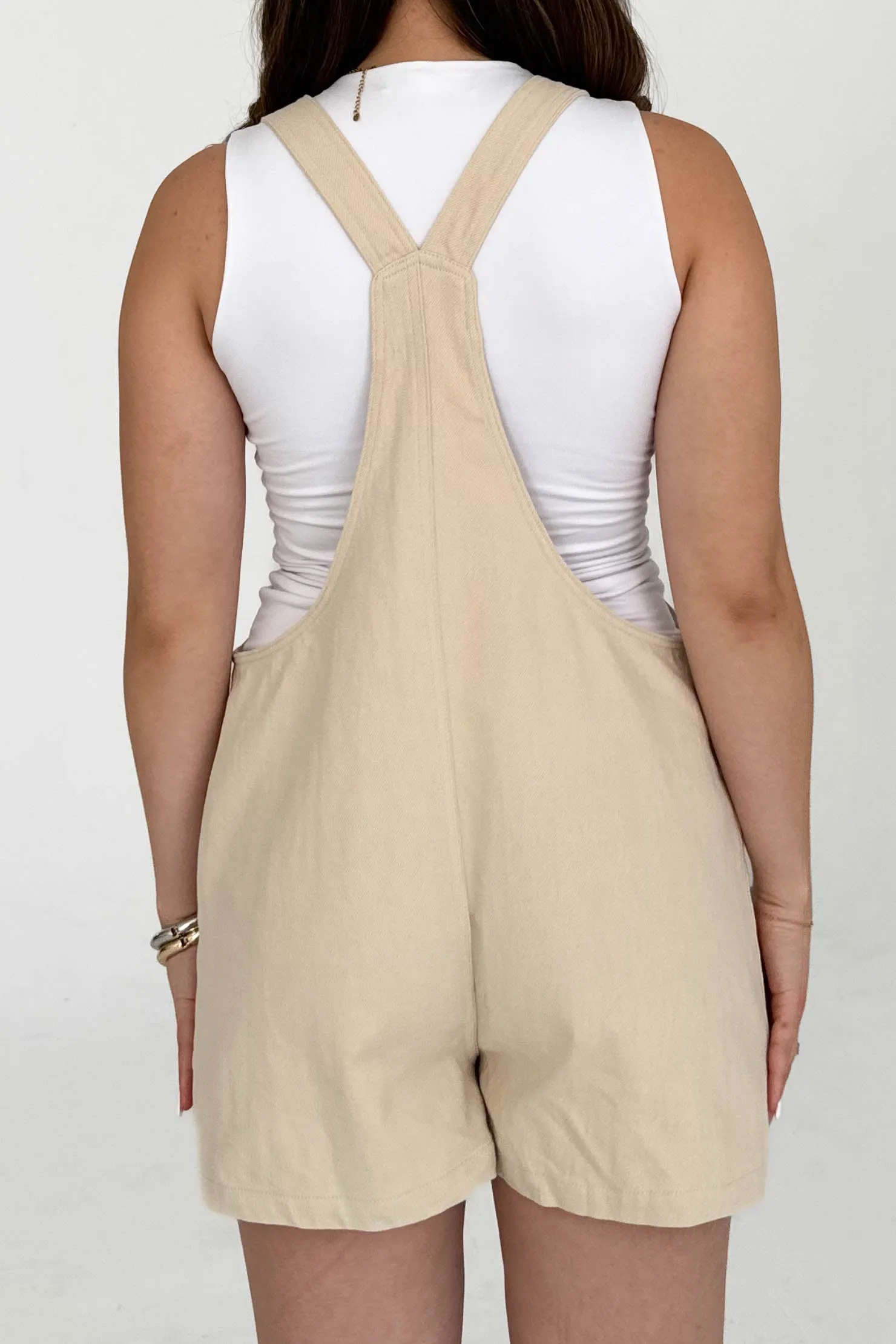 Bianca Overalls in Stone