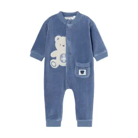 Blue Bear Corduroy Romper