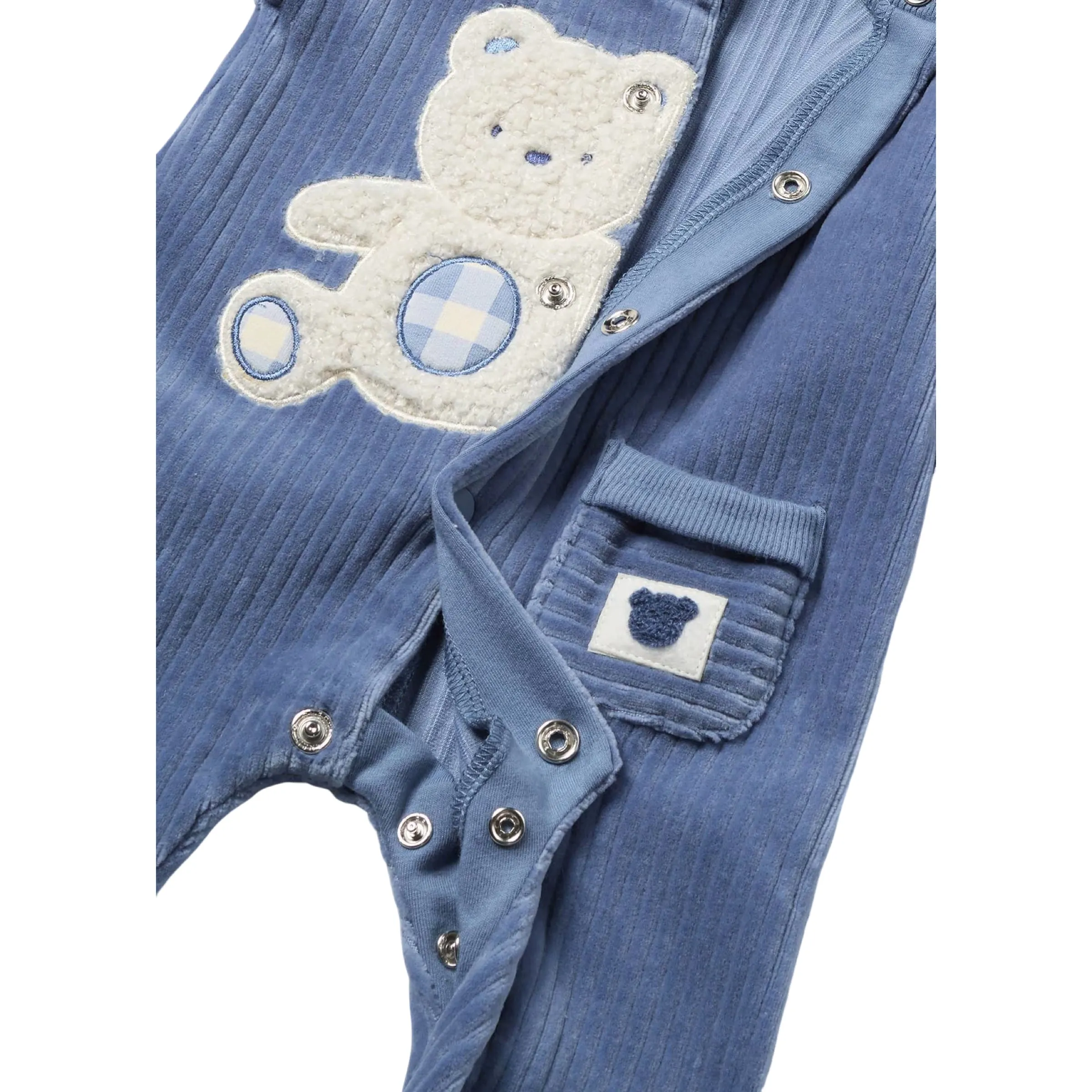 Blue Bear Corduroy Romper