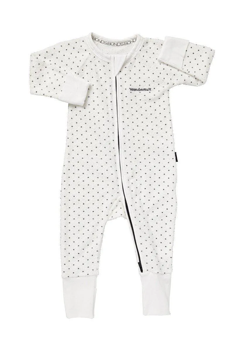 Bonds 2 Way Zip Poodlette Wondersuit - White & Admiral Jess Spot