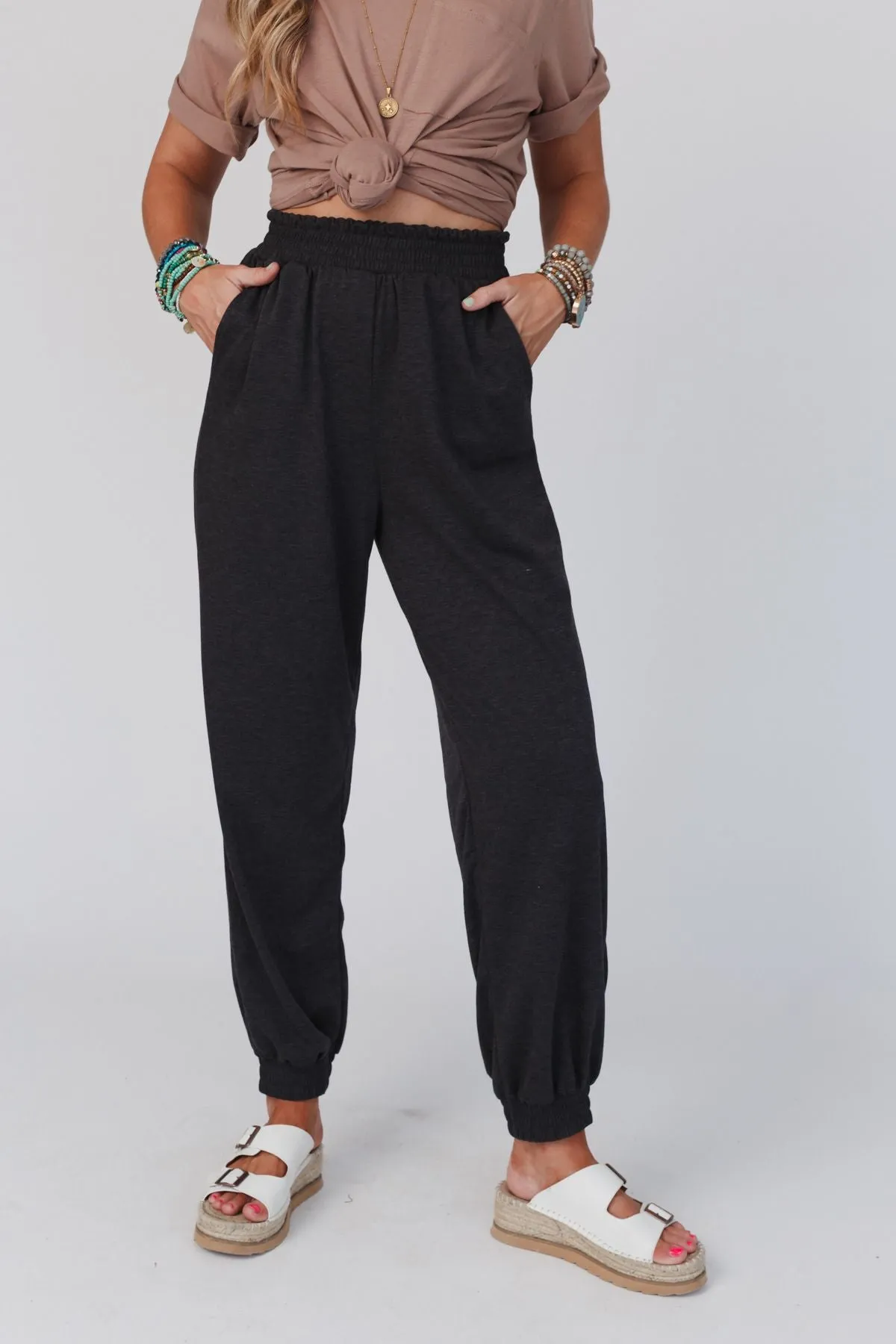 Celeste Jogger Pants - Charcoal