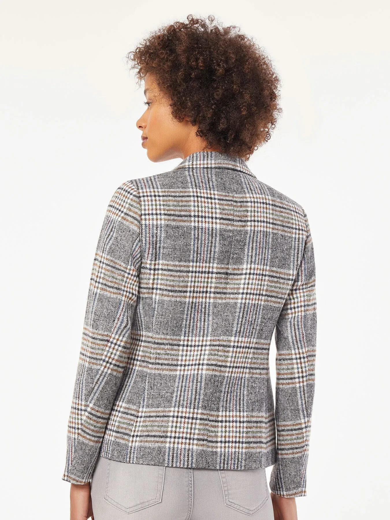 Classic Plaid Double Breasted Jacket