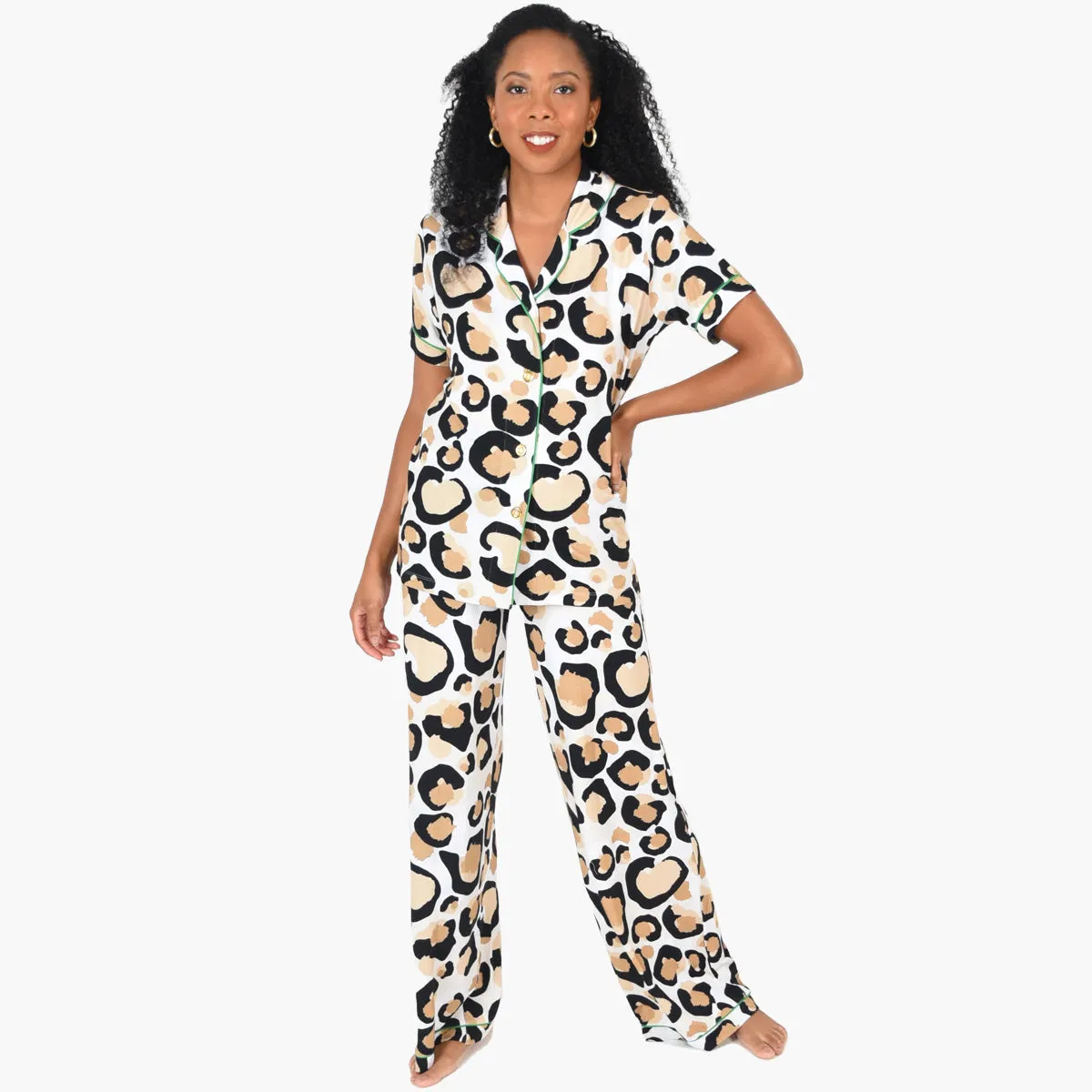 Classic Spot Cheetah Pajama Pant Set