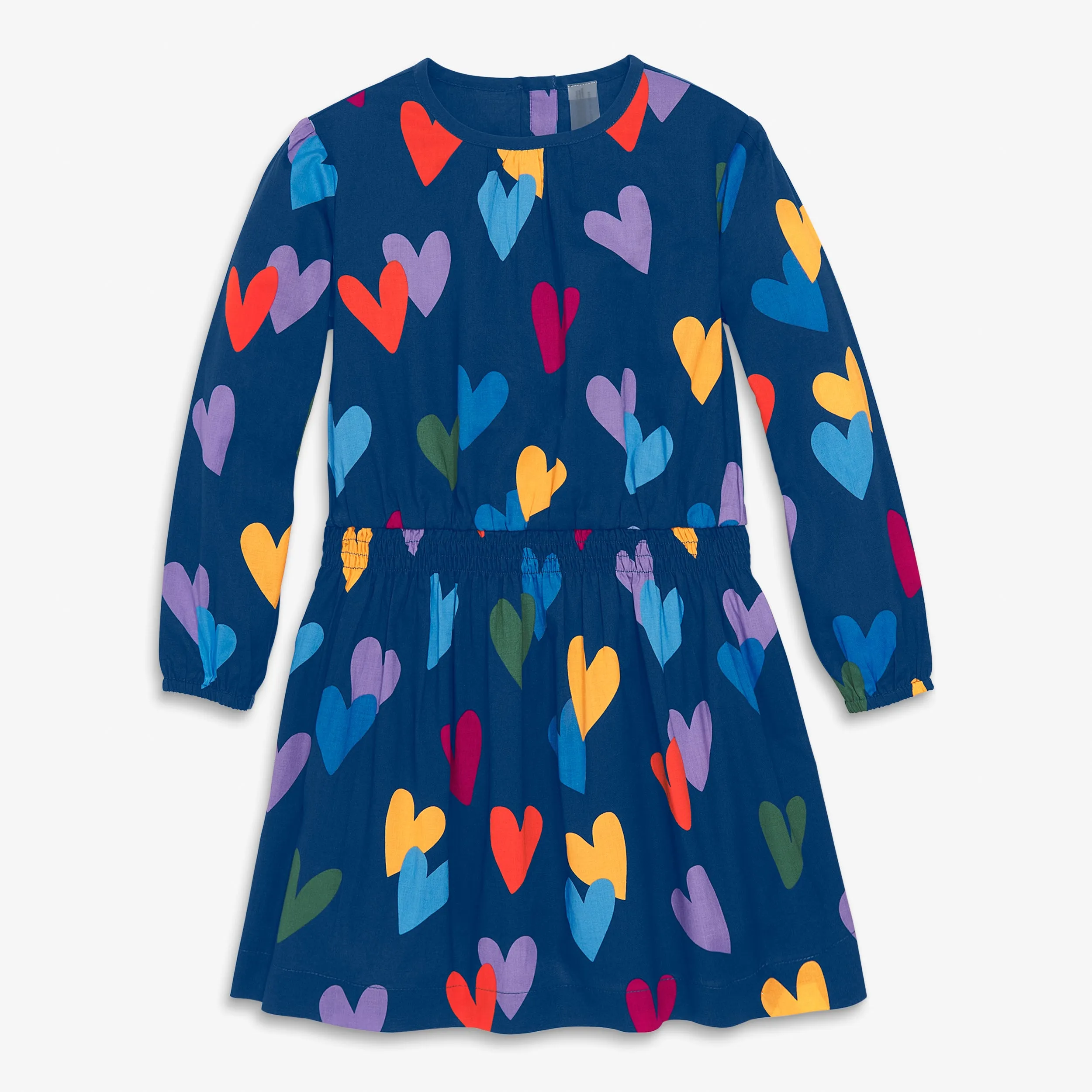 Clearance smocked waist dress in confetti hearts