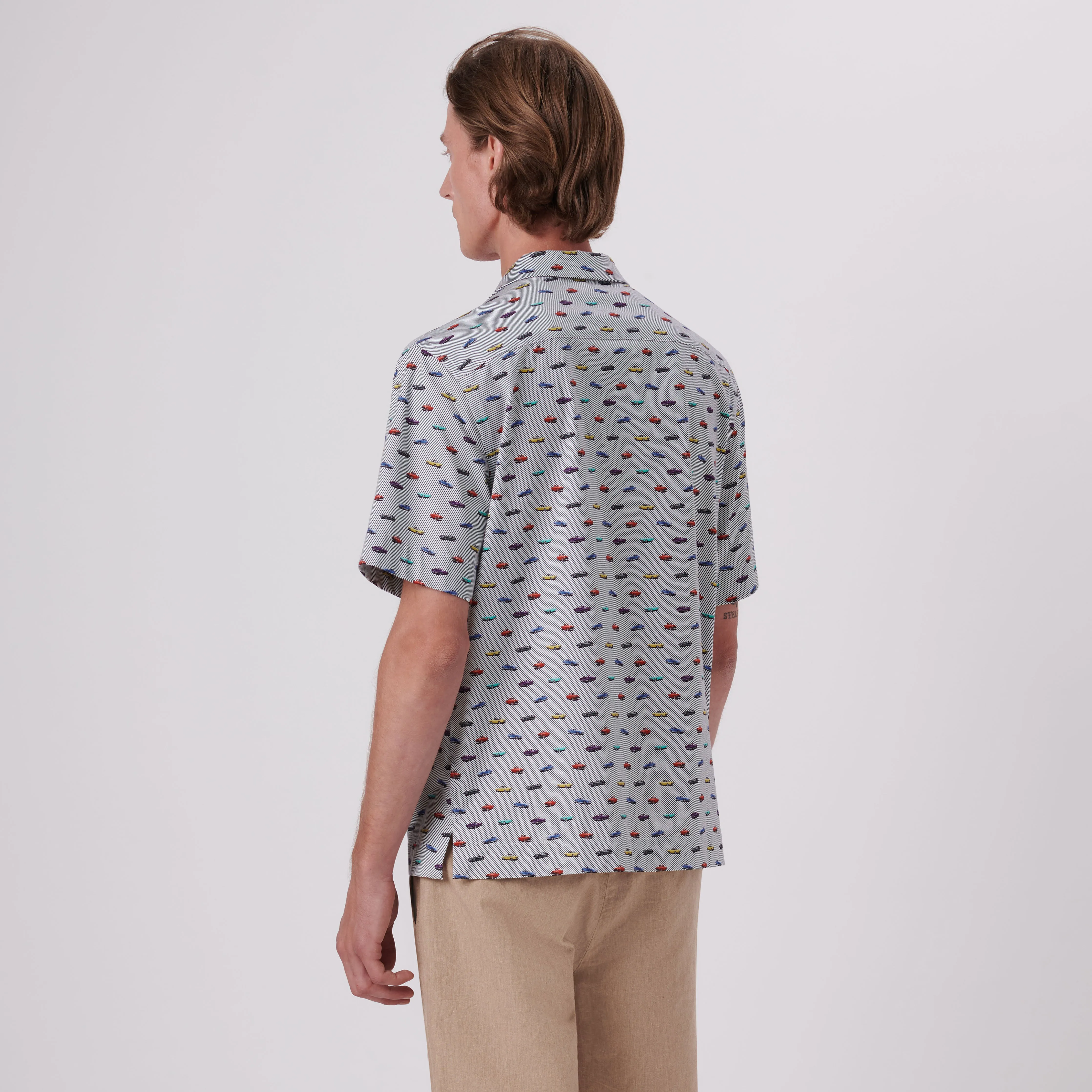 Cole Vintage Cars Print OoohCotton Camp Shirt