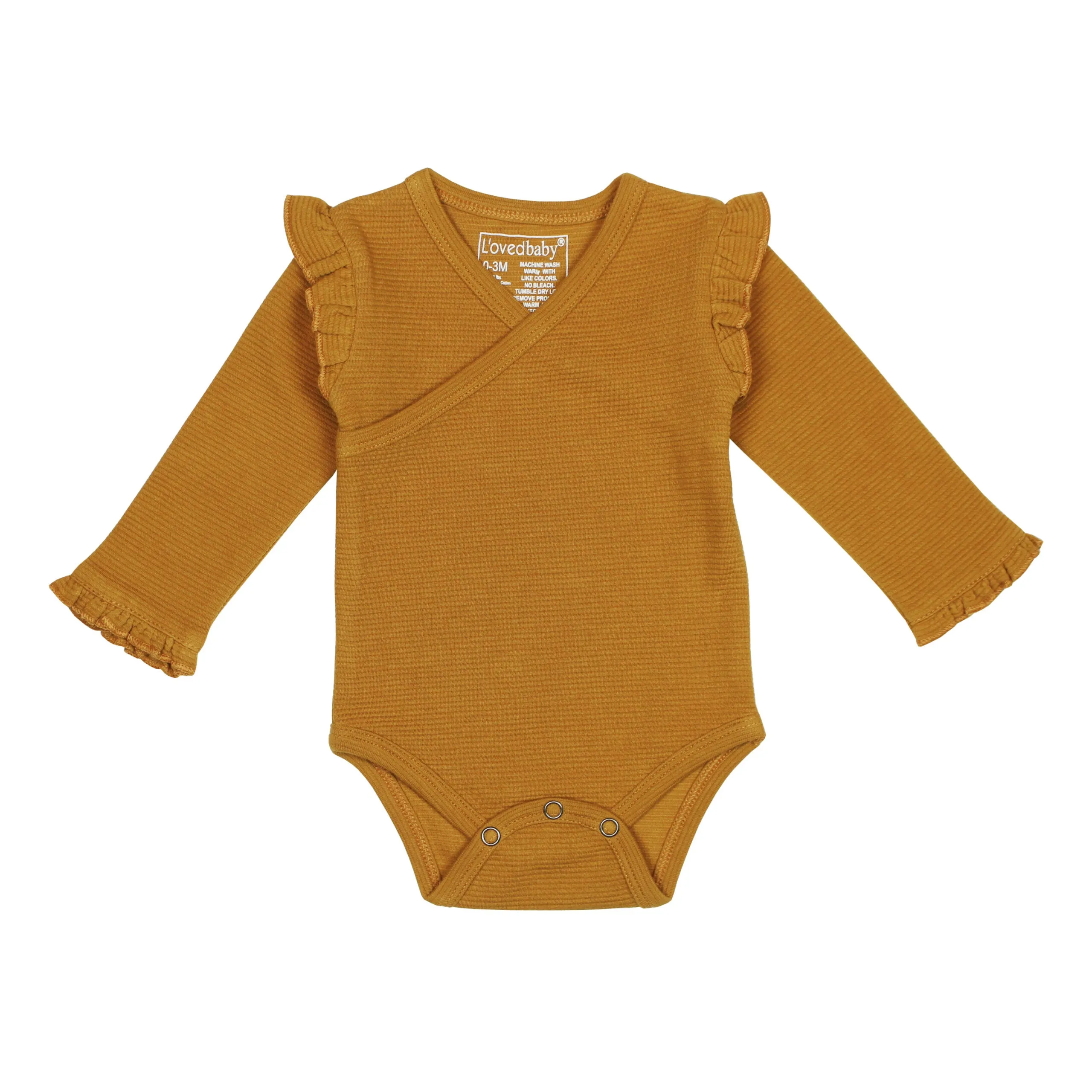 Corduroy Ruffle Wrap Bodysuit