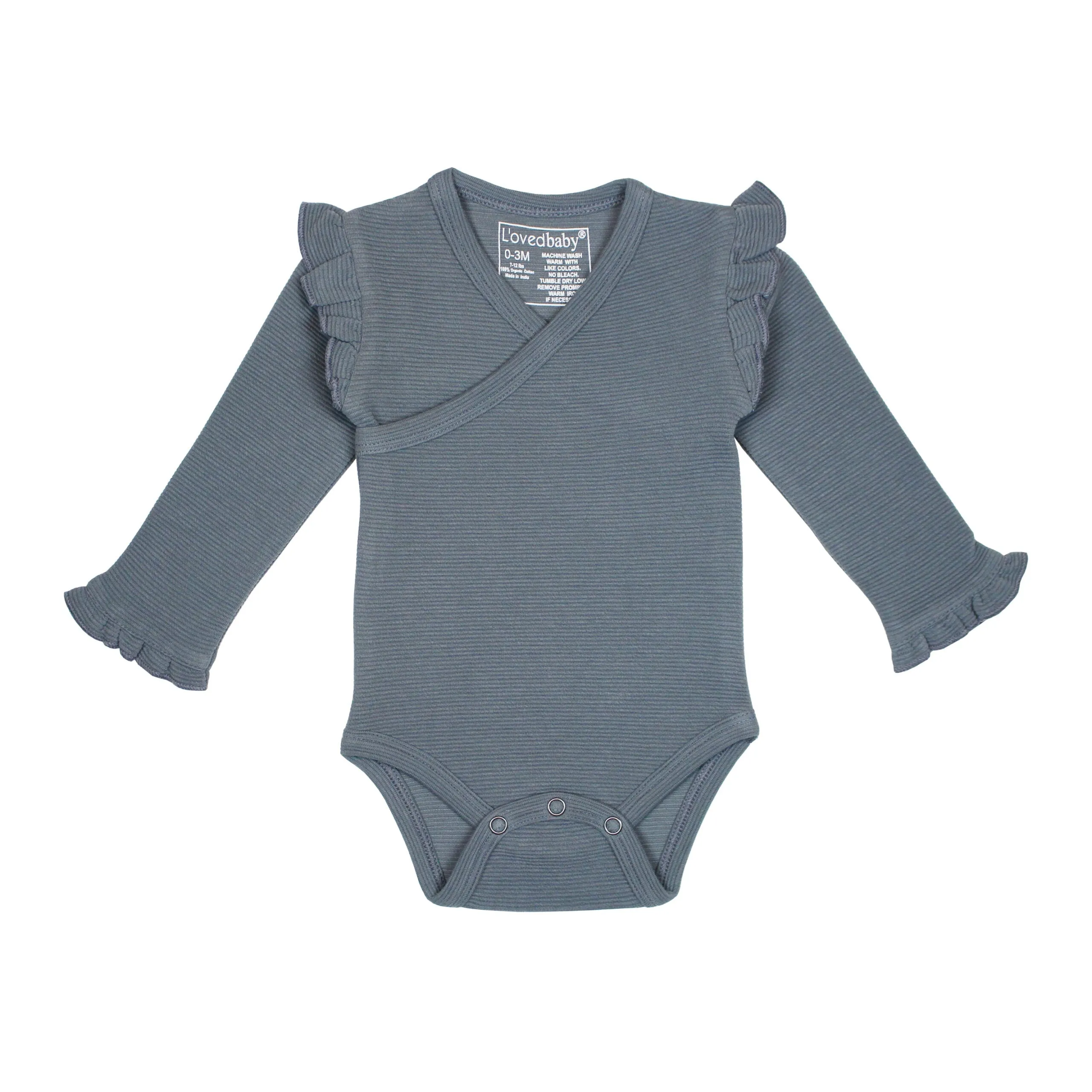 Corduroy Ruffle Wrap Bodysuit