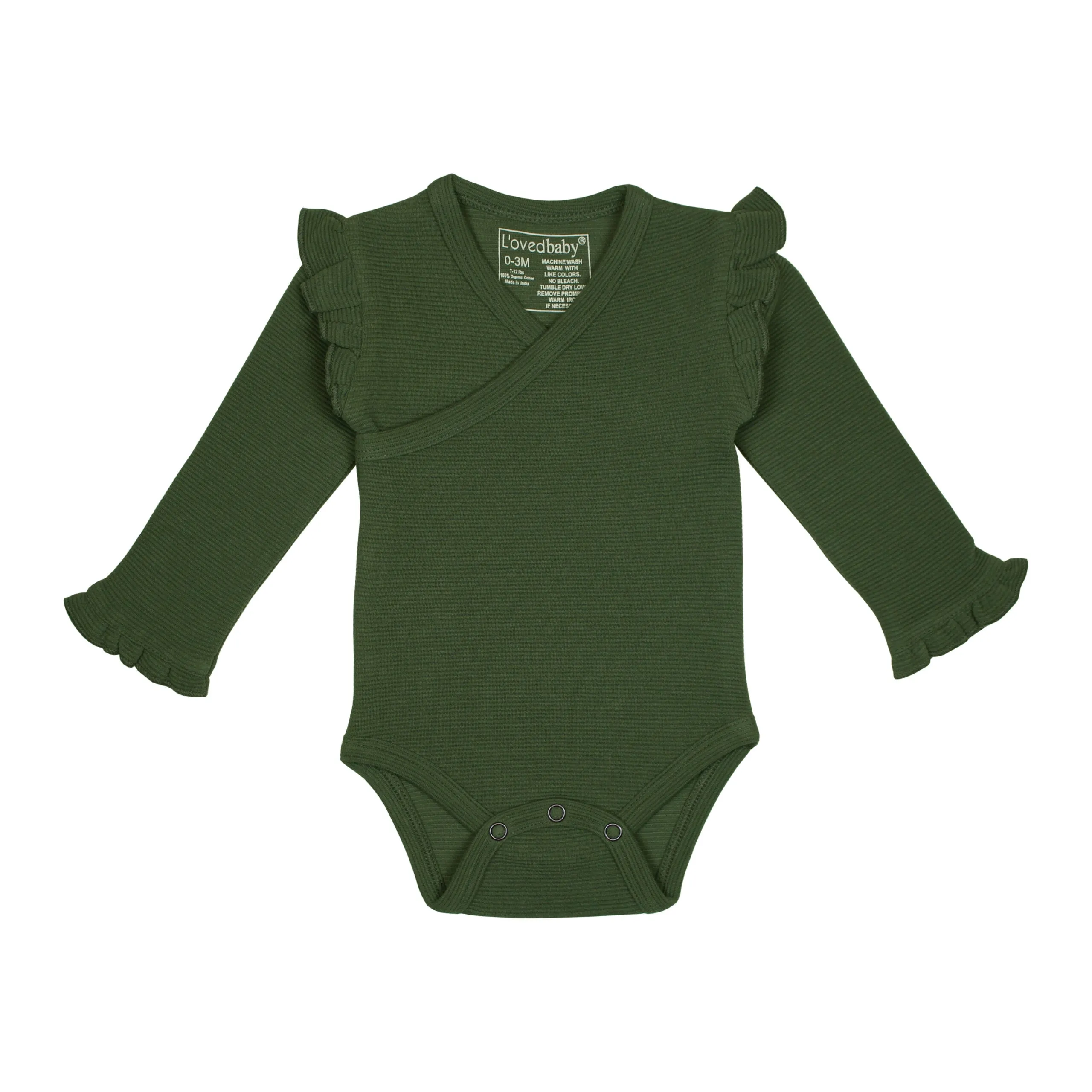 Corduroy Ruffle Wrap Bodysuit