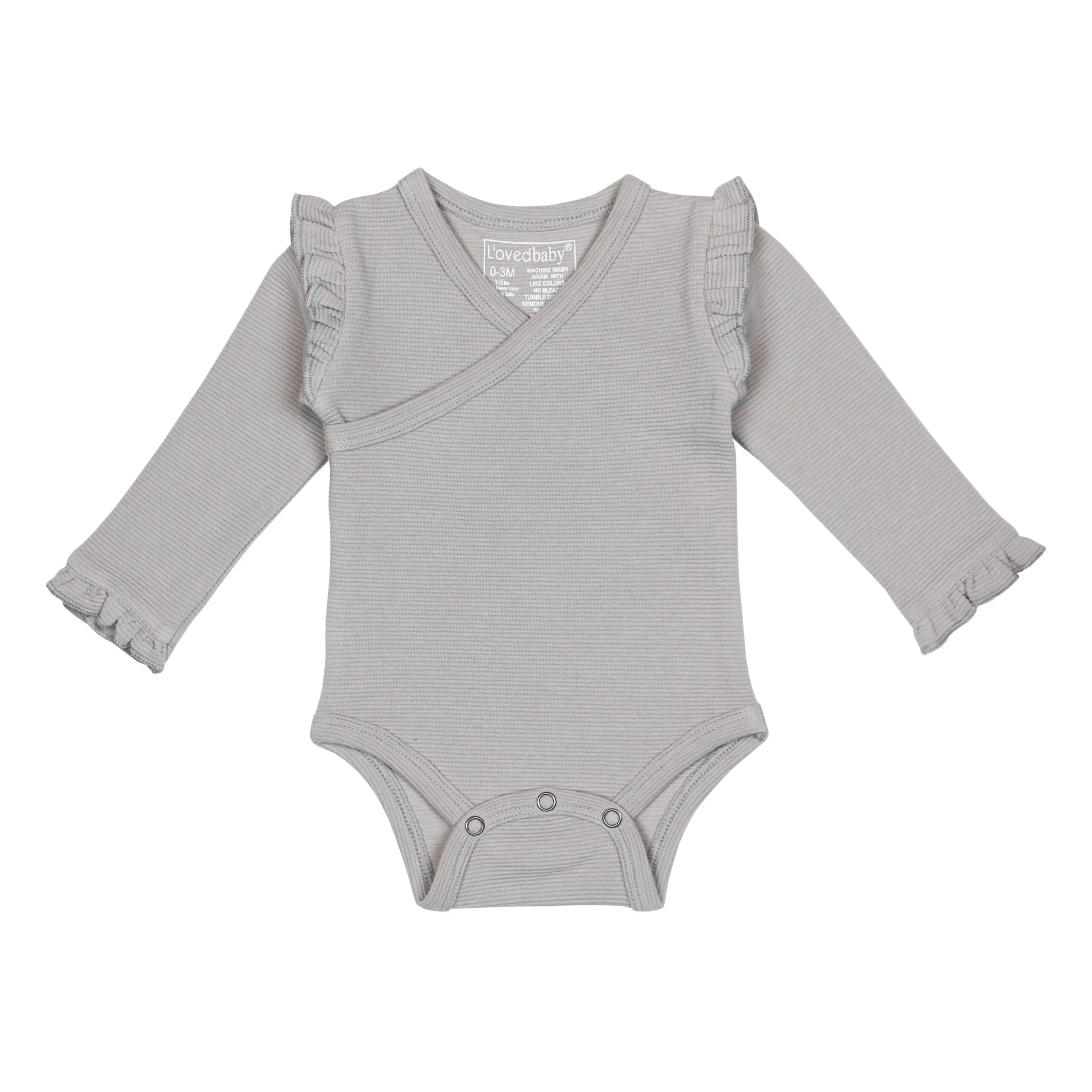 Corduroy Ruffle Wrap Bodysuit