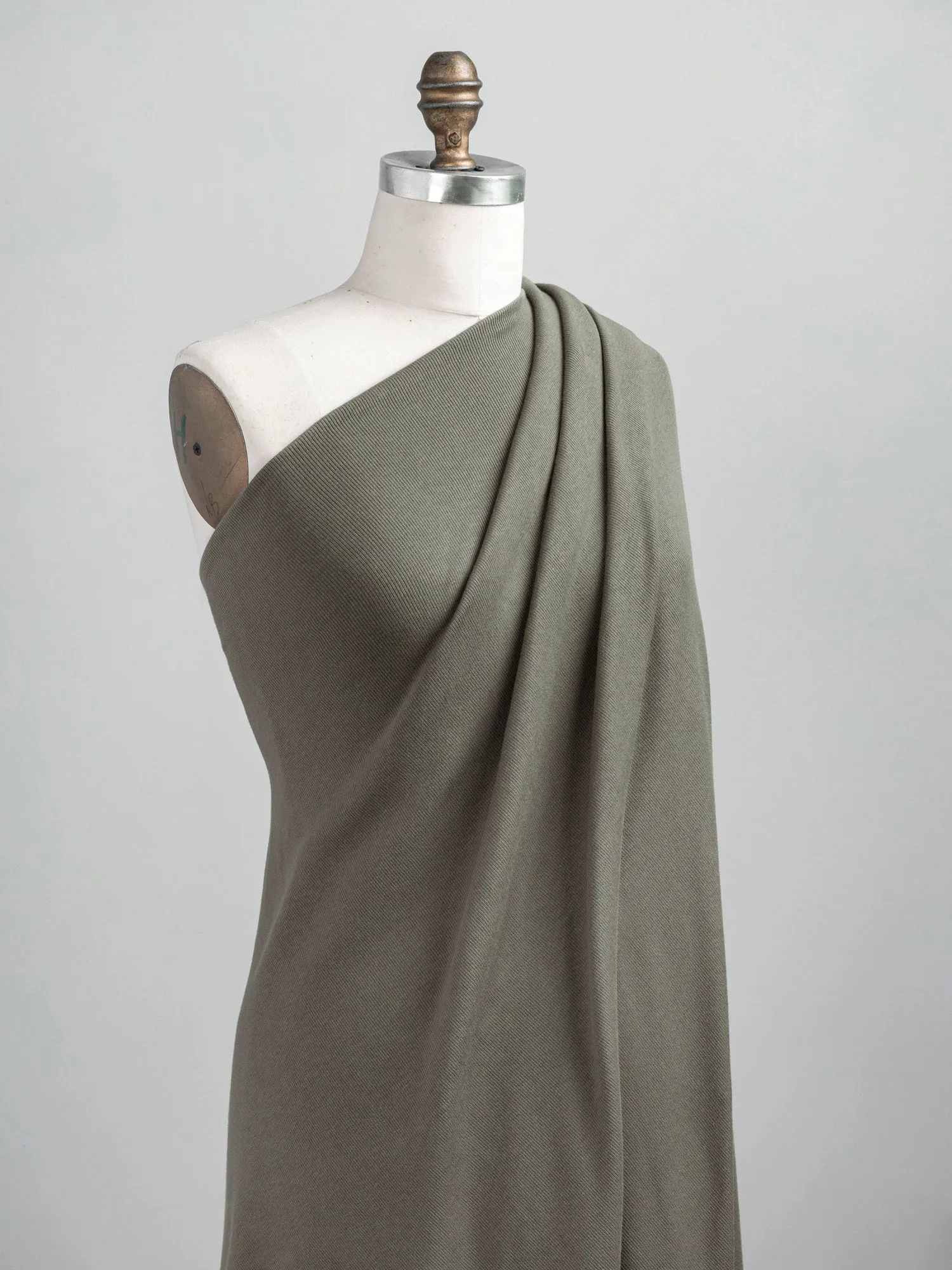 Cotton Tencel Modal Rib Knit - Olive