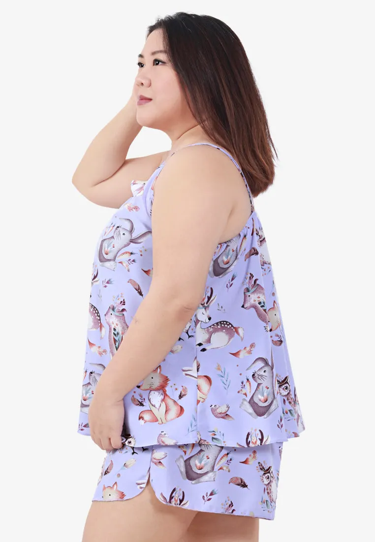 Cutiepie Short Sleepwear Set - Lilac Fauna