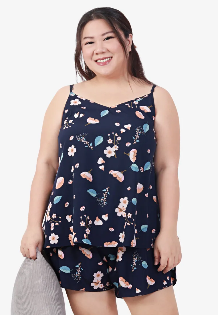 Cutiepie Short Sleepwear Set - Navy Florals