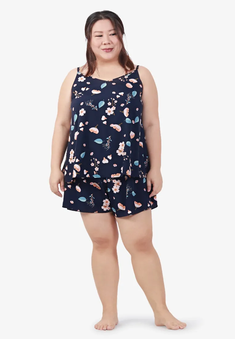 Cutiepie Short Sleepwear Set - Navy Florals