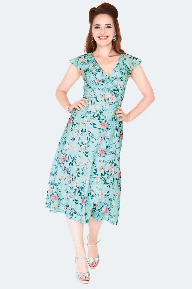 Dainty Butterfly Wrap Dress