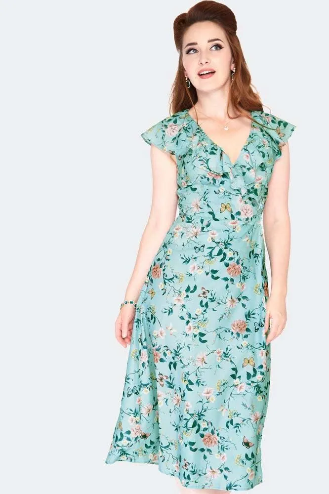 Dainty Butterfly Wrap Dress