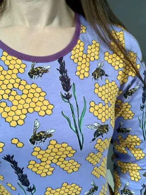 DUNS Long Sleeved T-shirt Adult - Bee Grape