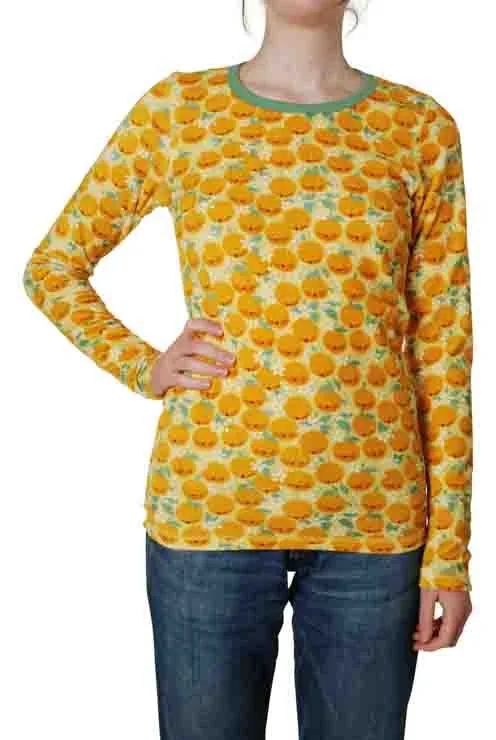 DUNS Long Sleeved T-shirt Adult - Oranges Yellow Velour