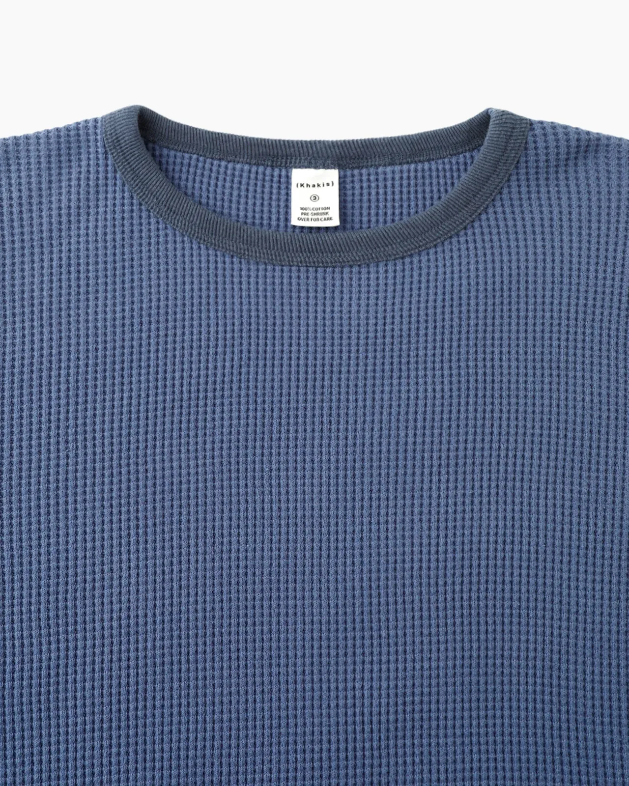 Faded Waffle L/S Tee Light Navy