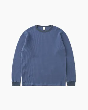 Faded Waffle L/S Tee Light Navy