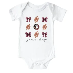 Florida State University | Footballs & Bows Graphic Bodysuit