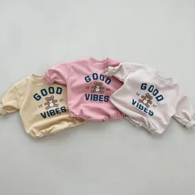 GOOD VIBES - SLOGAN ROMPER