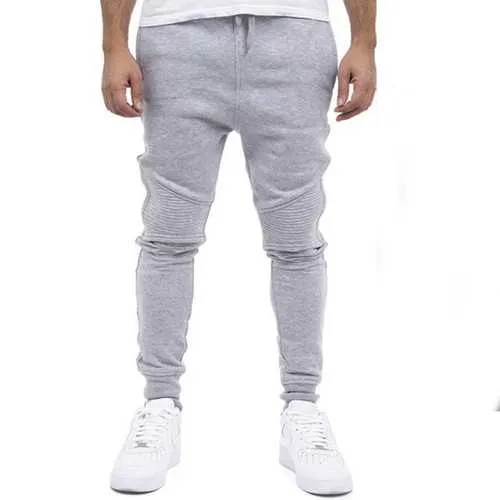 Gym Elastic Skinny Trousers Casual Harem Hip-hop Sweatpants Mens Fitness Jogger Pants