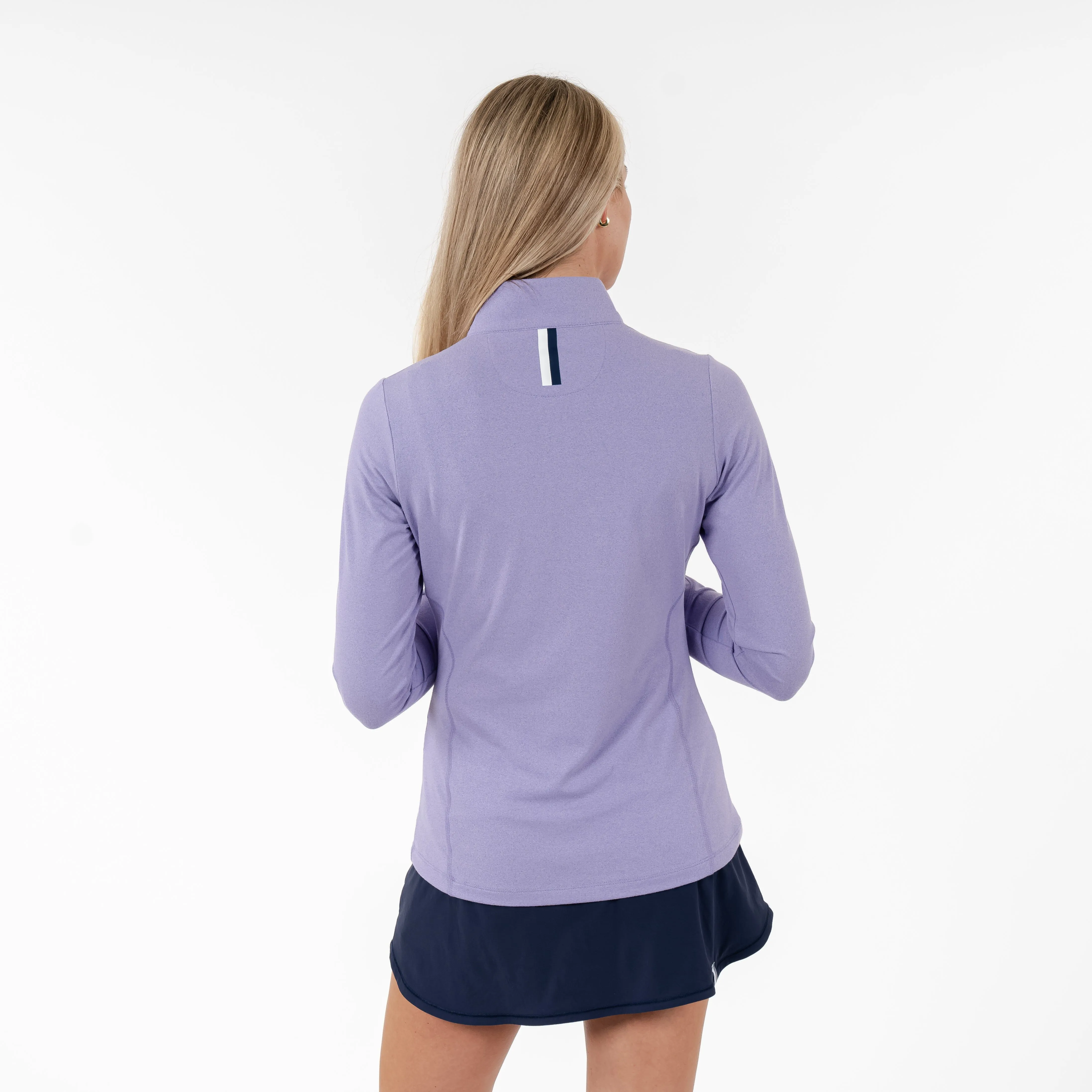 Heather Performance Q-Zip | Heather - Haze Purple/Lavender