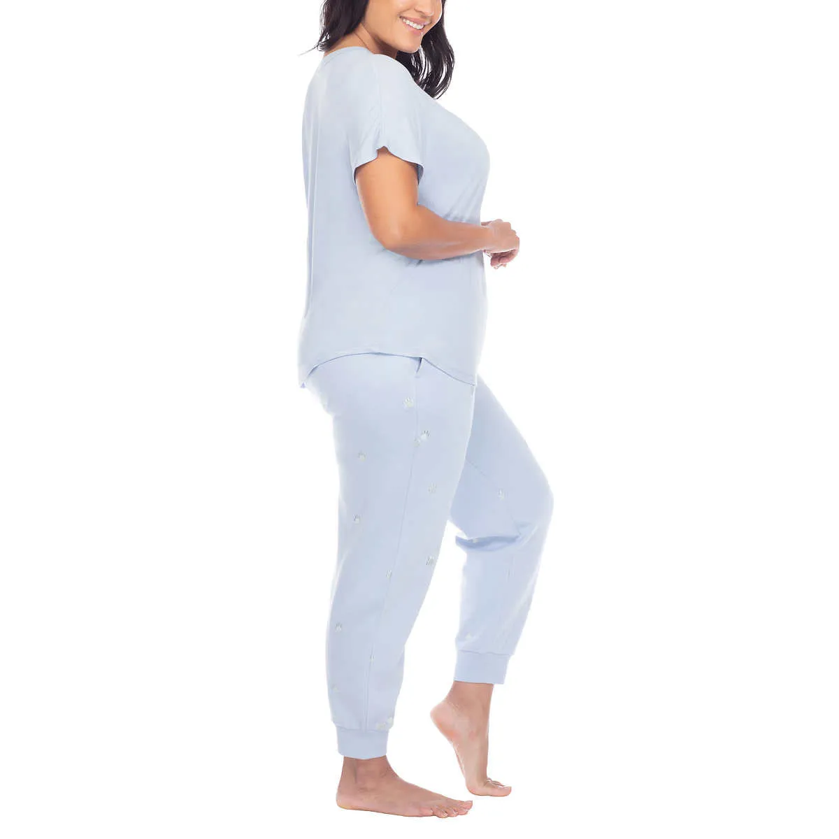 Honeydew Women's 2-piece Pajama Cotton Blend Embroidered Top and Pants Lounge Set