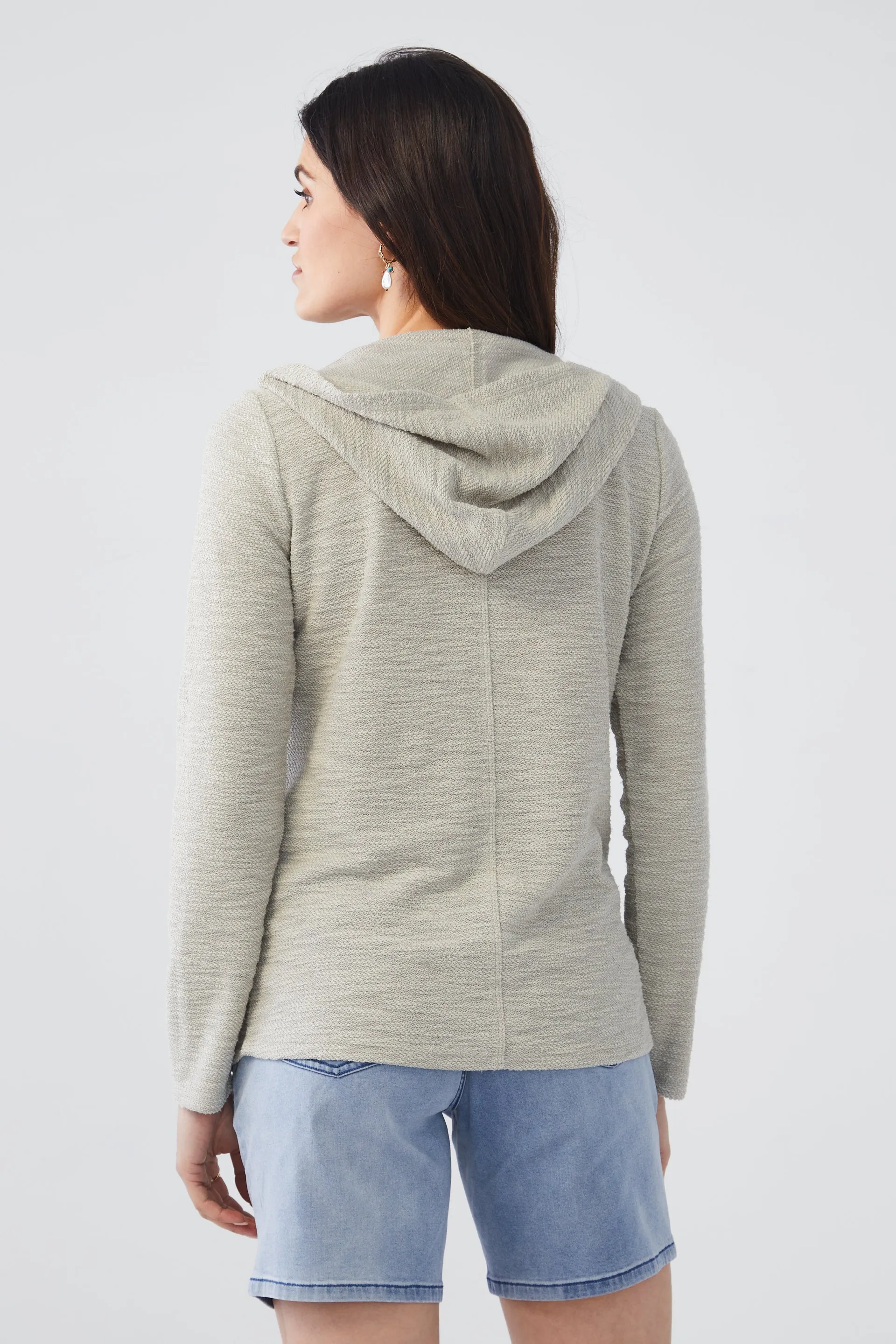 Hooded V-Neck Top