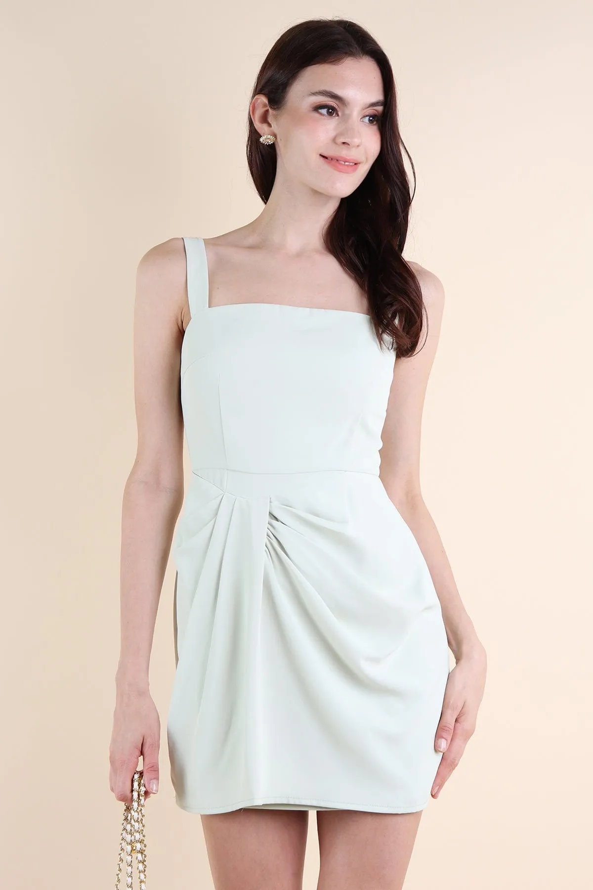 JOSIE ROMPER DRESS IN LEMON SAGE