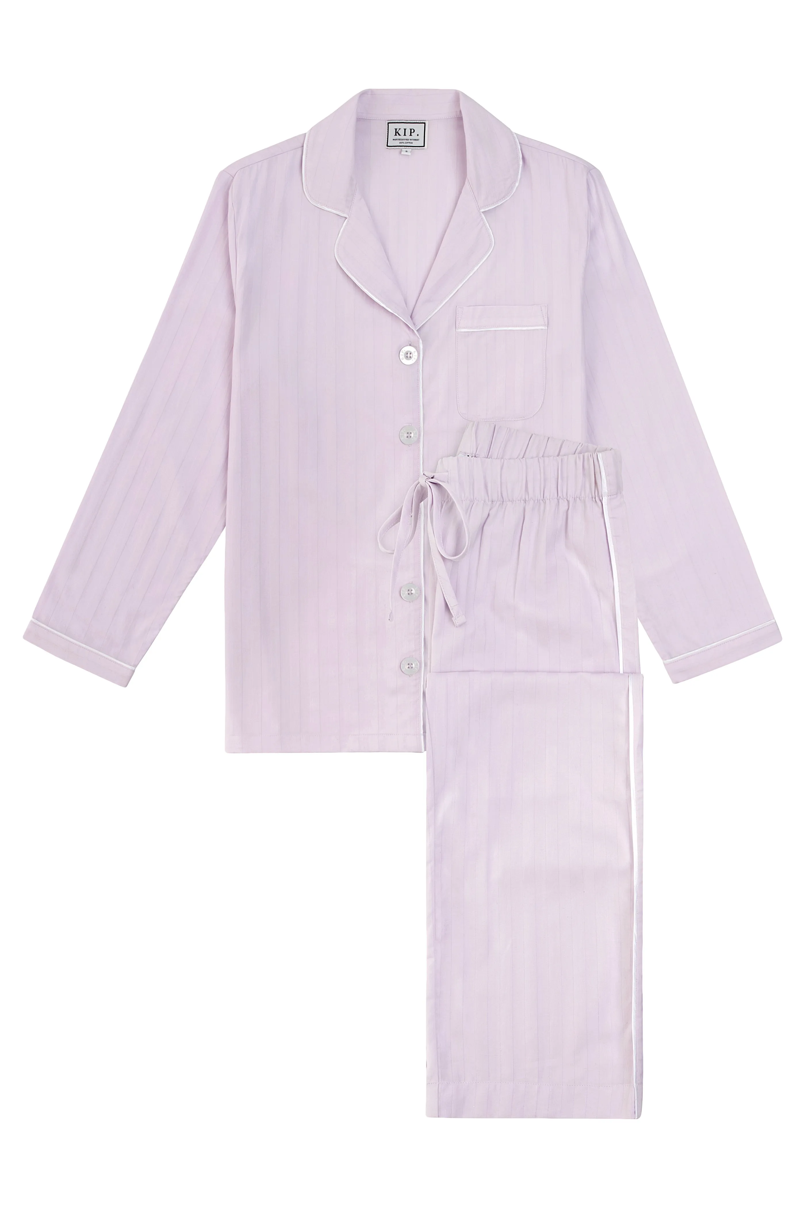 KIP Premium Cotton Pajama Set in Lavender