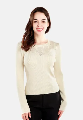 Knitted Pattern Sweater Top