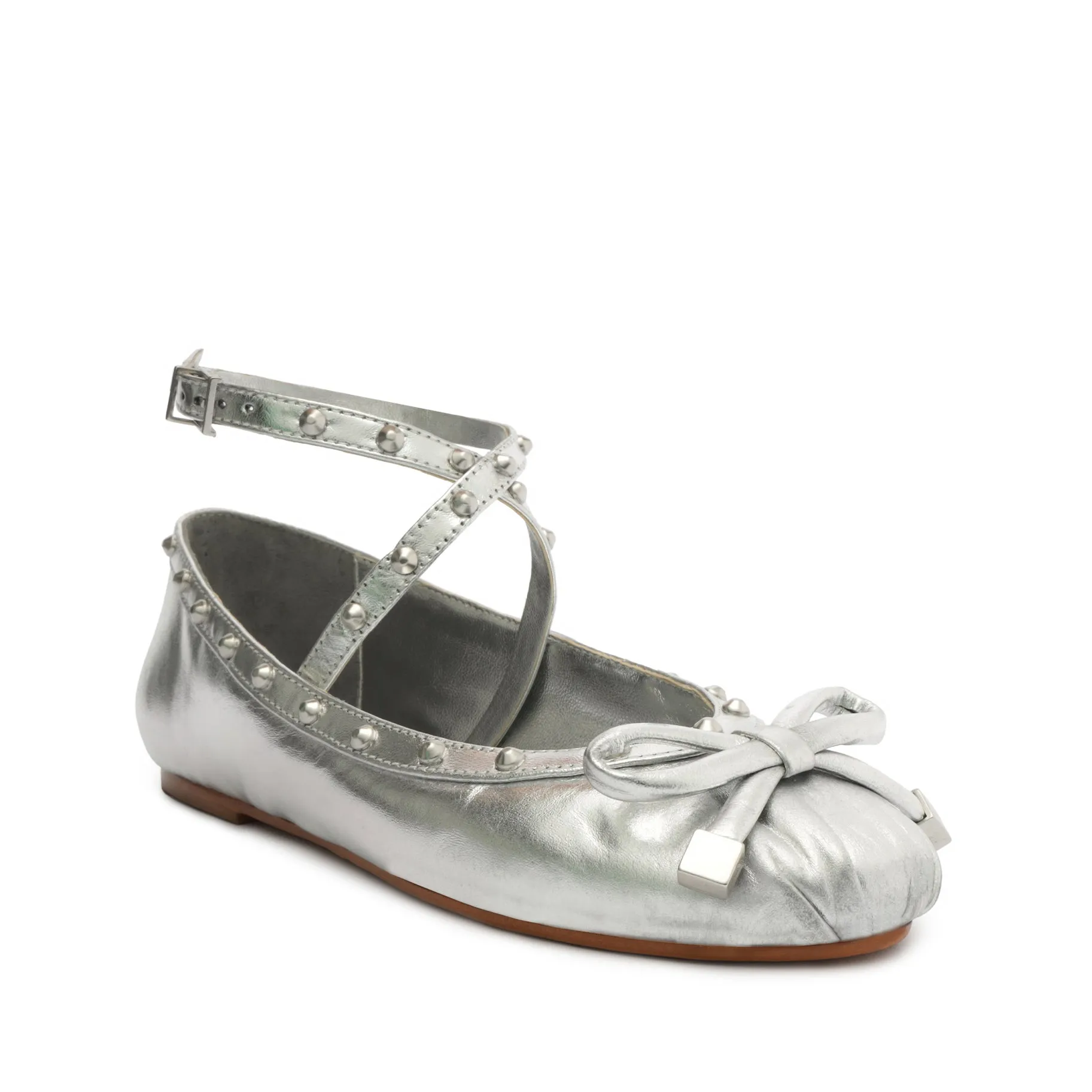 Larissa Metallic Leather Flat